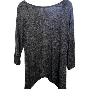 Ultra Teeze Women's Black and Grey Shark Bite Tunic Size 1X